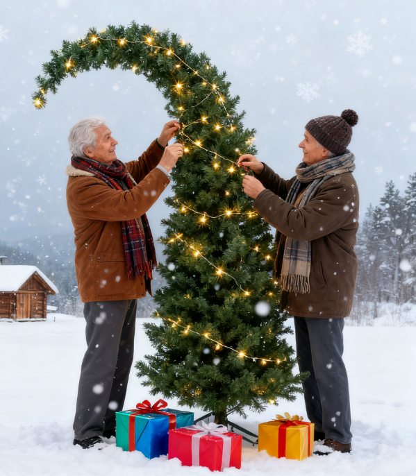 5 ft Prelit Bent Top Christmas Tree