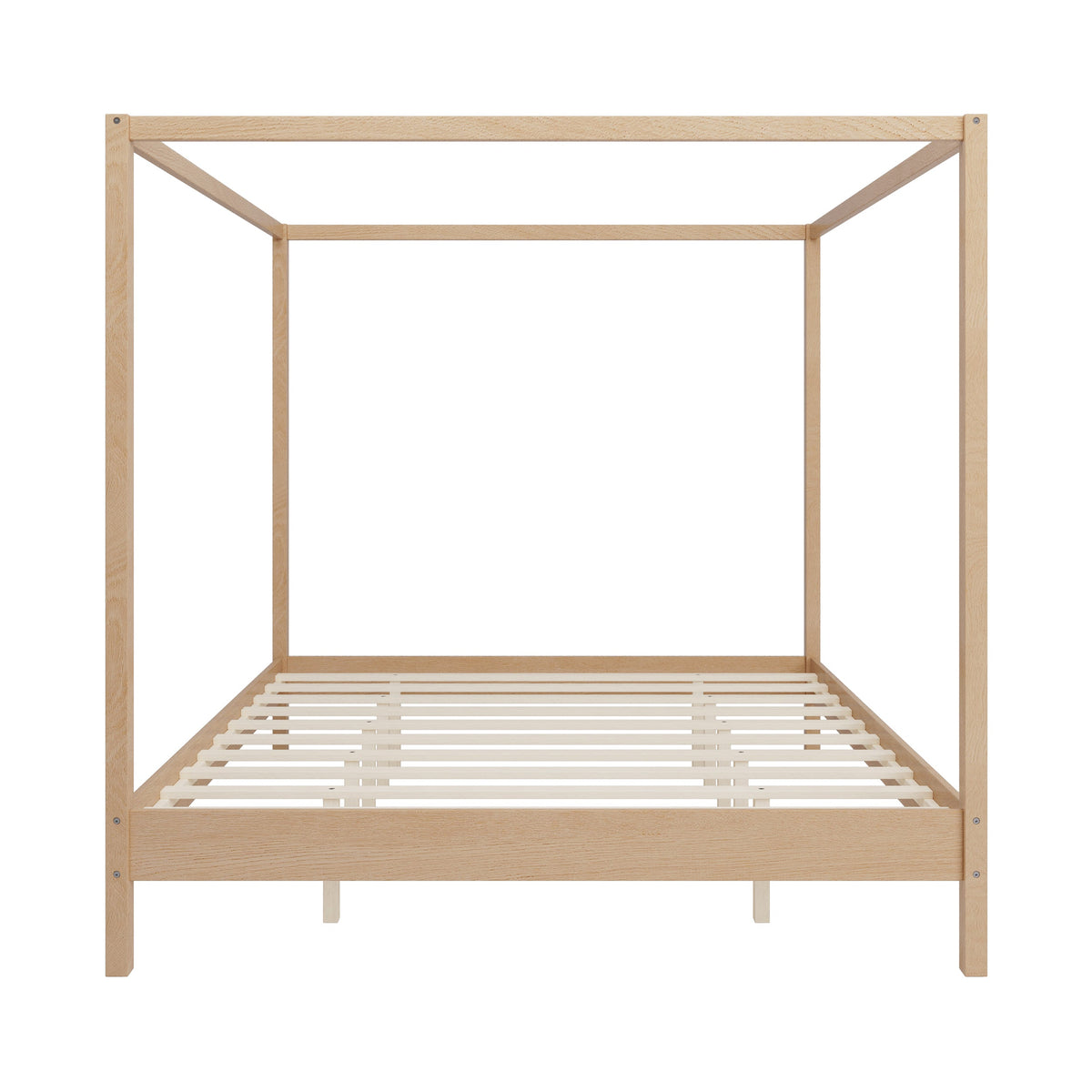 Solid Wood King Size Canopy Bed Frame