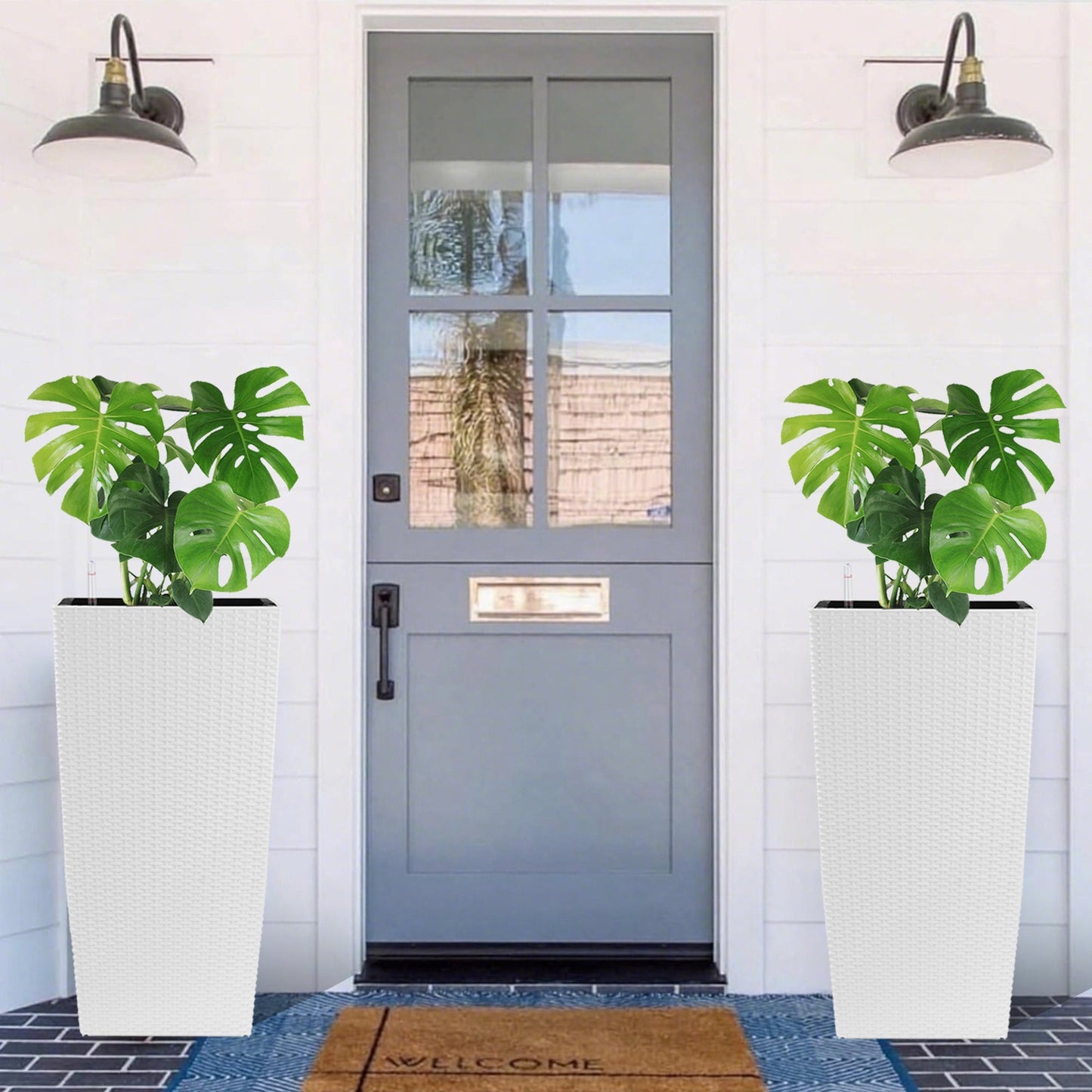 30 in Tall Large Flower Pot Planter with Self-Watering Drainage Holes