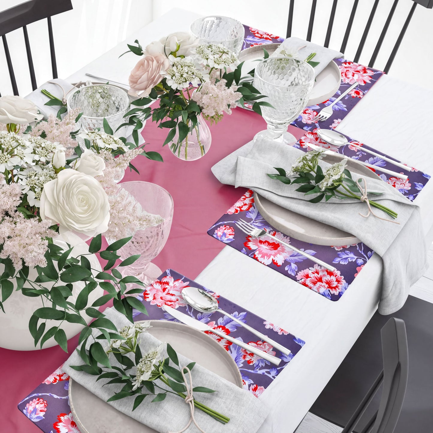 Floral Cork Placemats – Cork Backed, Heat & Scratch Resistant Table Decor Mats