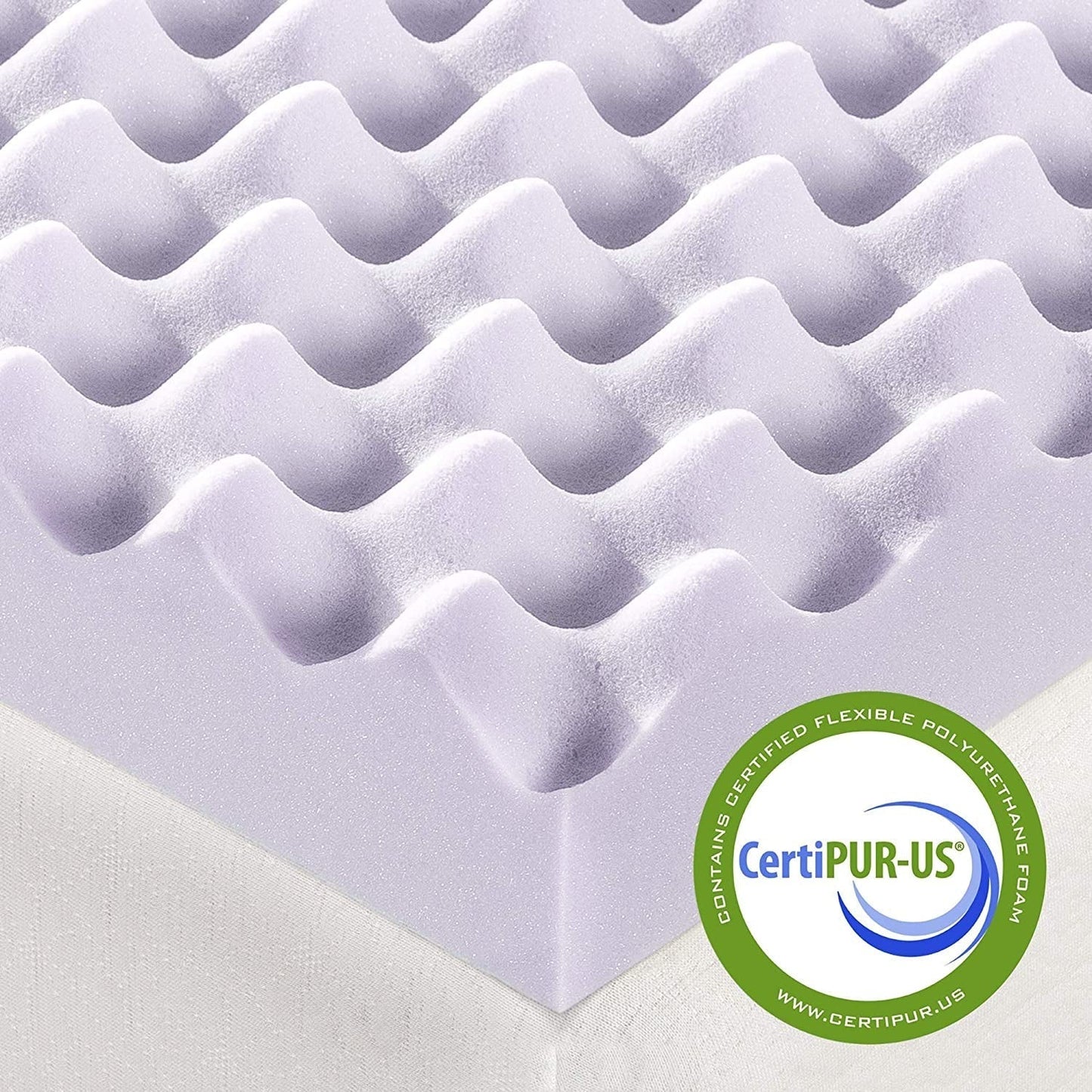Lavender Infused Queen Memory Foam Topper for Comfort