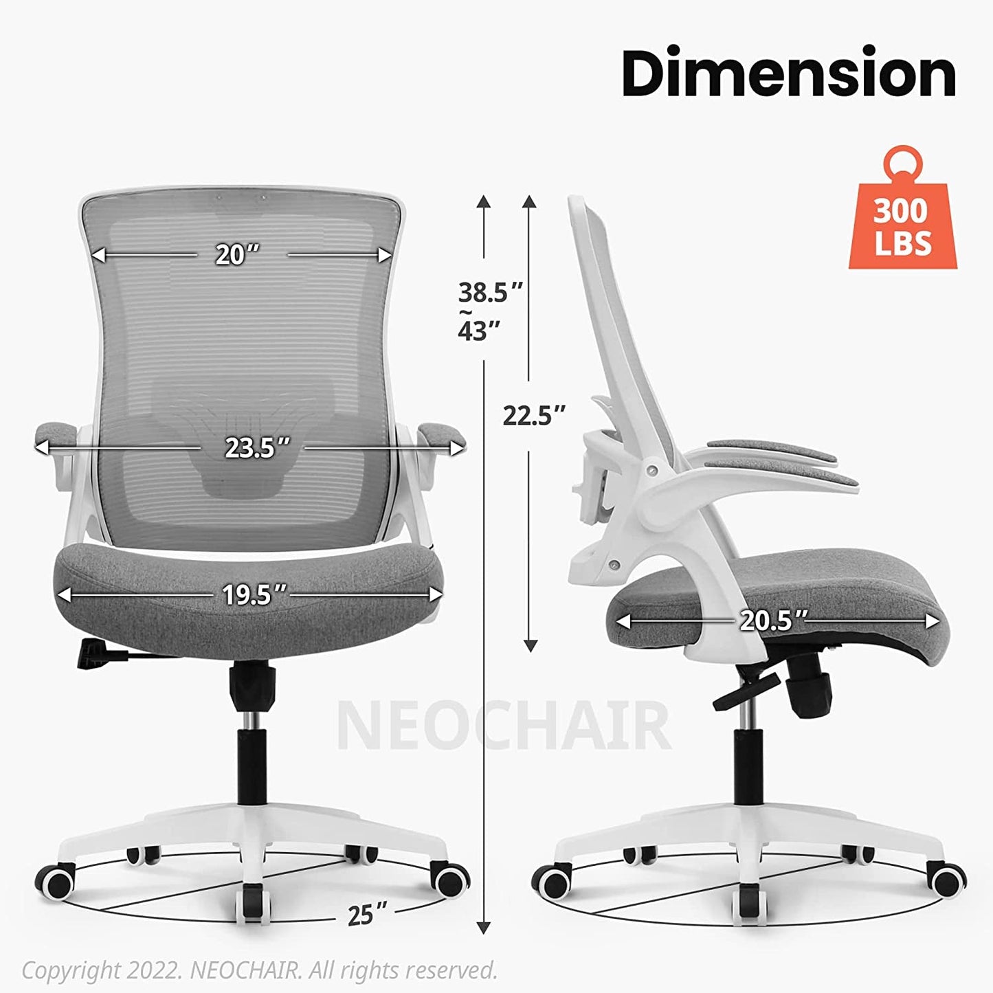 Ergonomic High Back Office Chair With Lumbar Support