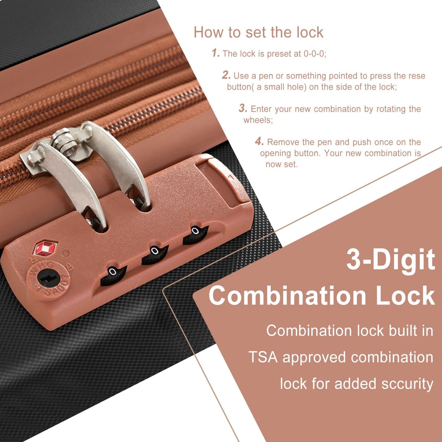 24 Inch Lightweight Durable ABS Hardshell Luggage