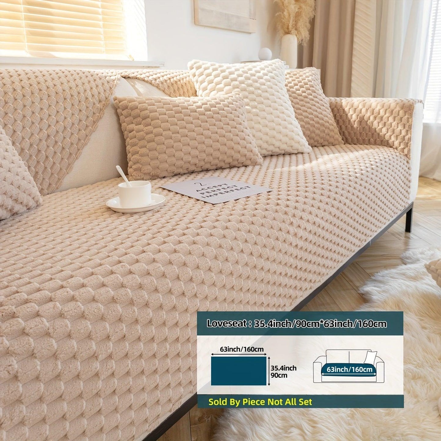 Plush Nordic Sofa Slipcover