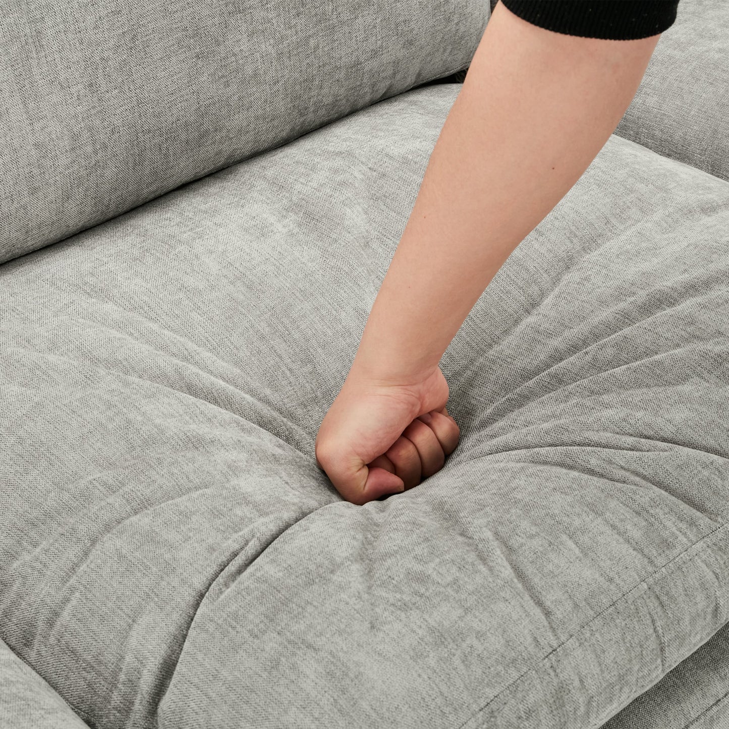 68.1' Cozy Upholstered Loveseat Sofa Oversized Comfy Comfy Cloud Sofa Double Cushion Loveseat Sofa Plush Cushion Sofa Couch for Living Room,Light Grey