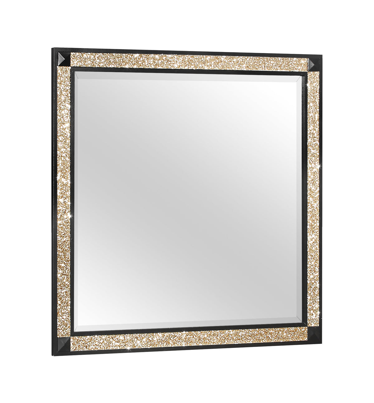 Lively Black/Gold Full Bedroom Set