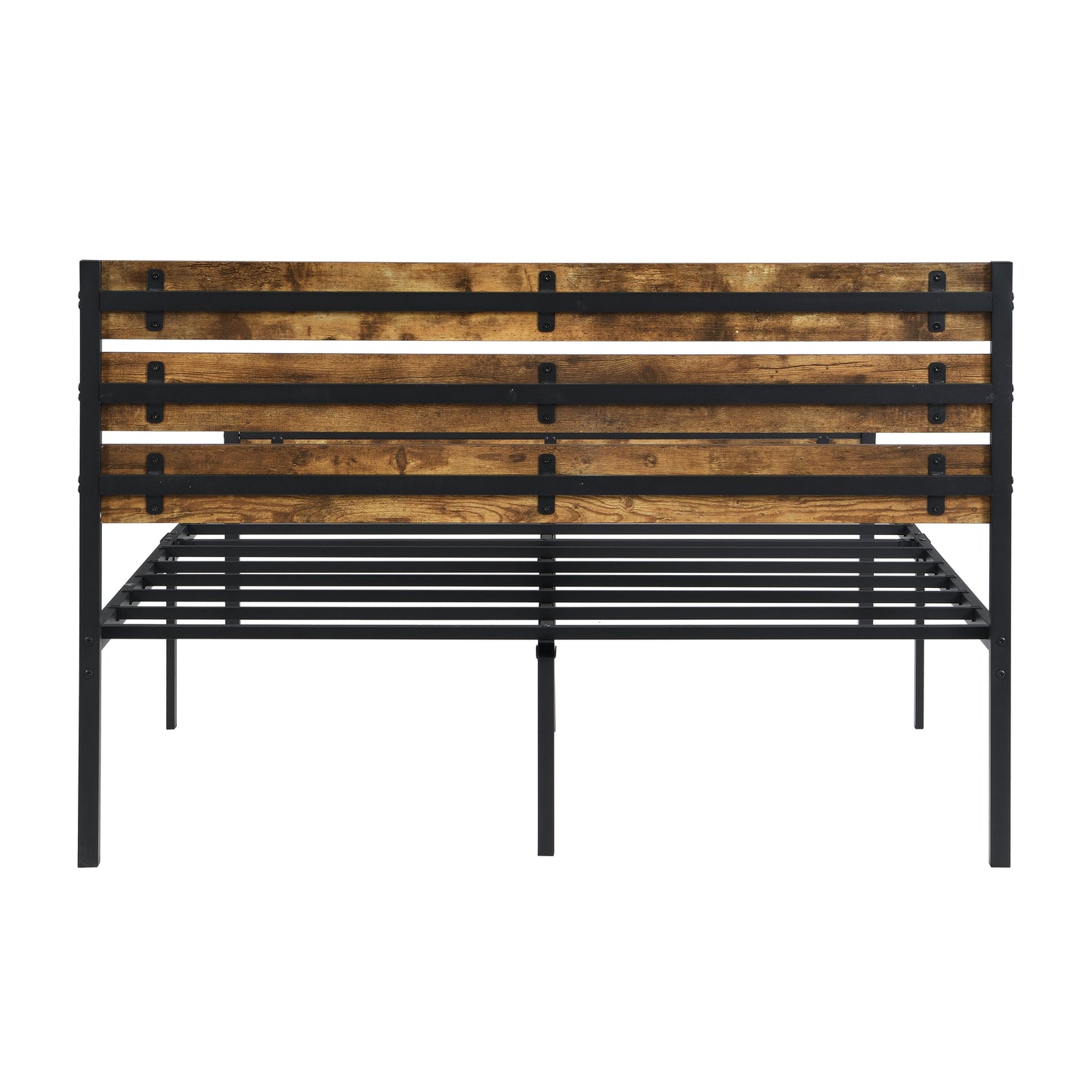 Full Size Bed Frame with Wood Headboard