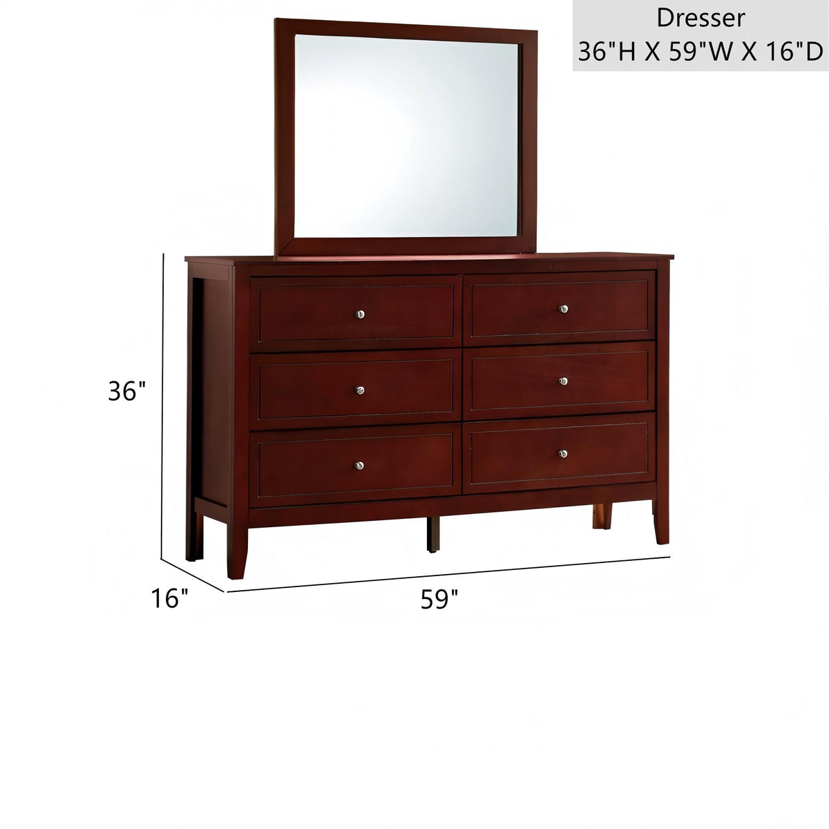 Daniel G1310-D-00 Dresser (Without Mirror) - Cherry