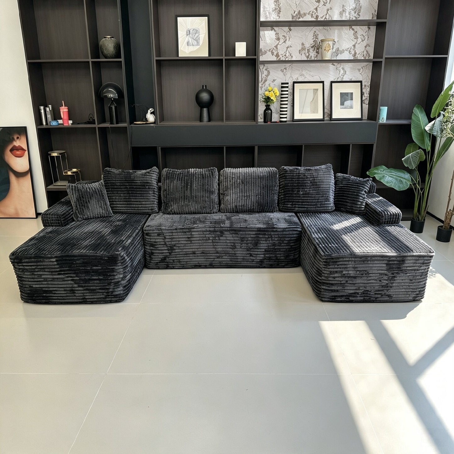 131" U-Shape Cloud Sectional Couch