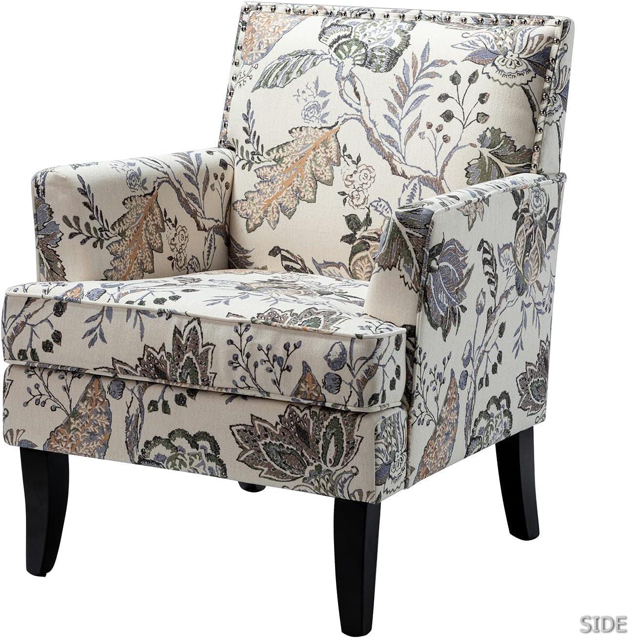Orange Wingback Armchair Contemporary Living Room Style