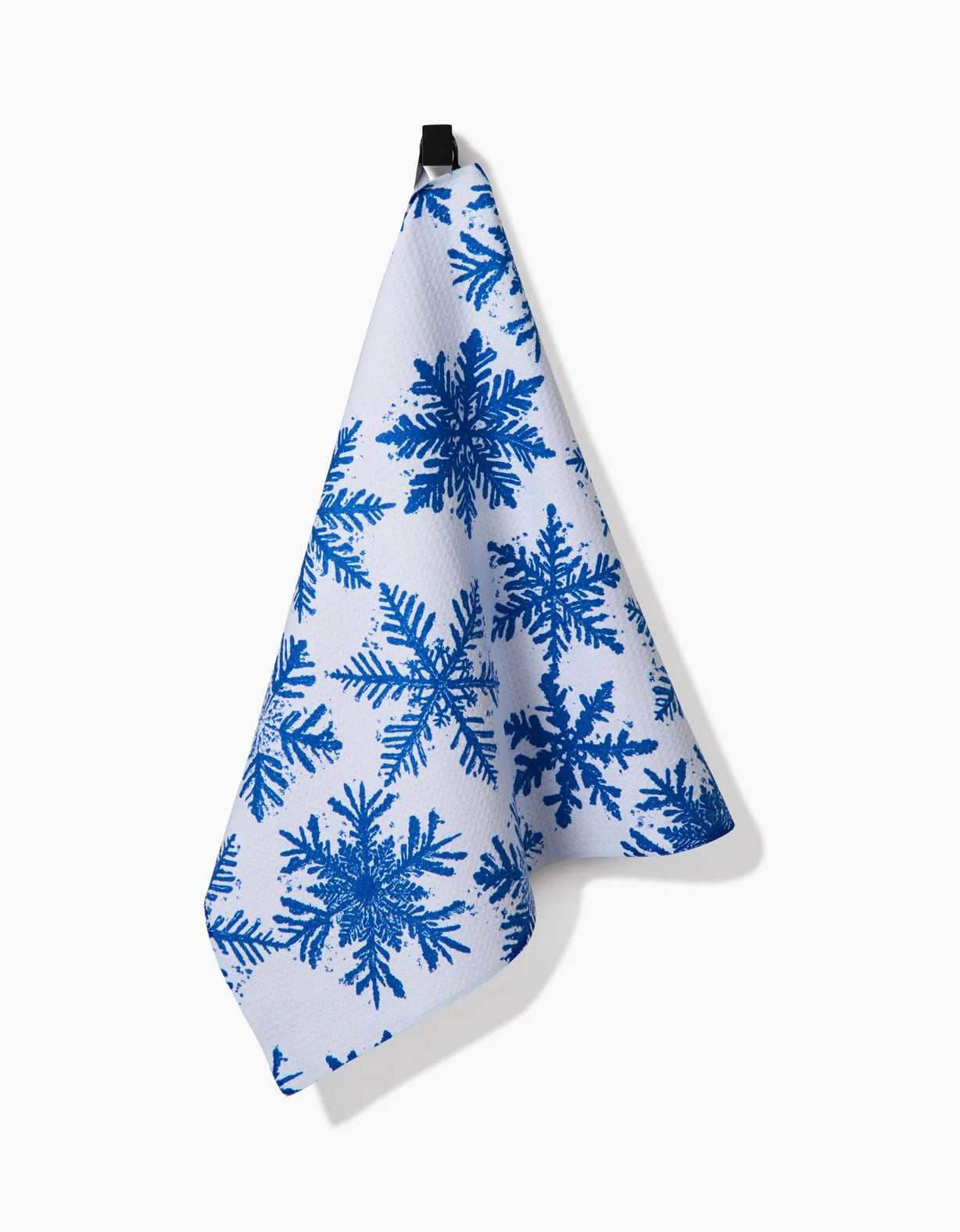 Snowy Days Blue Geometry Tea Towel