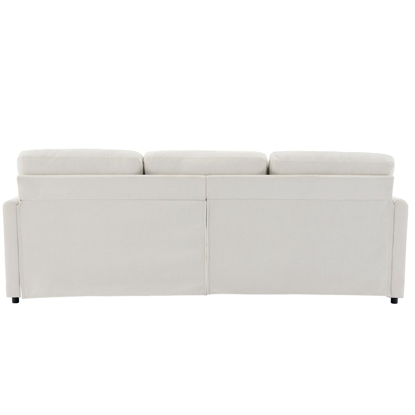 Cozy Upholstered 3-Seater Sofa with Plush Double Cushion and Ergonomic Design