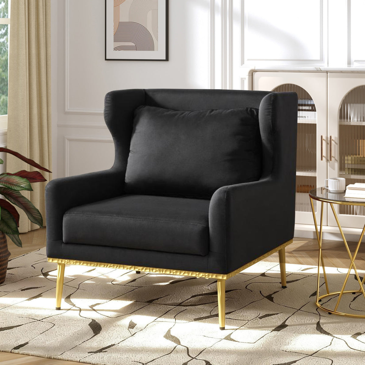 Modern Velvet Accent Chair