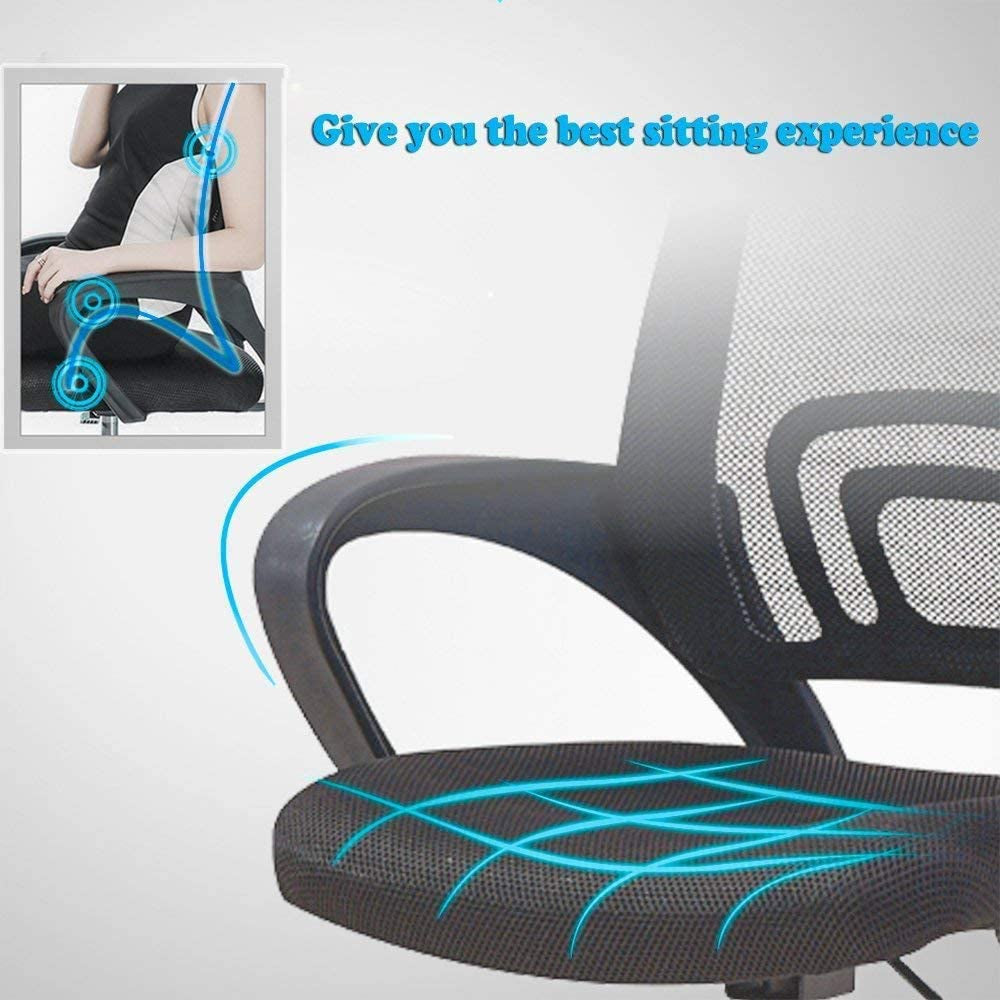 Ergonomic Mesh Office Chair With Lumbar Support Black