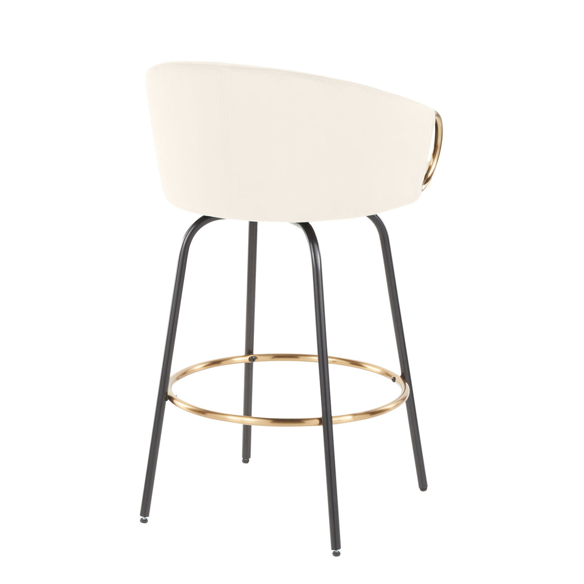 26" Contemporary Fixed Height Counter Stool with Swivel