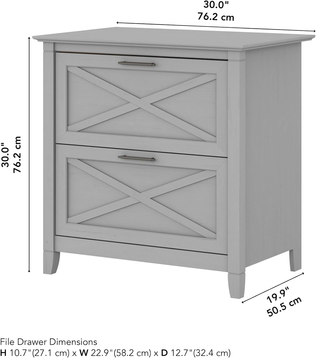 Key West 2 Drawer Lateral File Cabinet In Cape Cod Gray