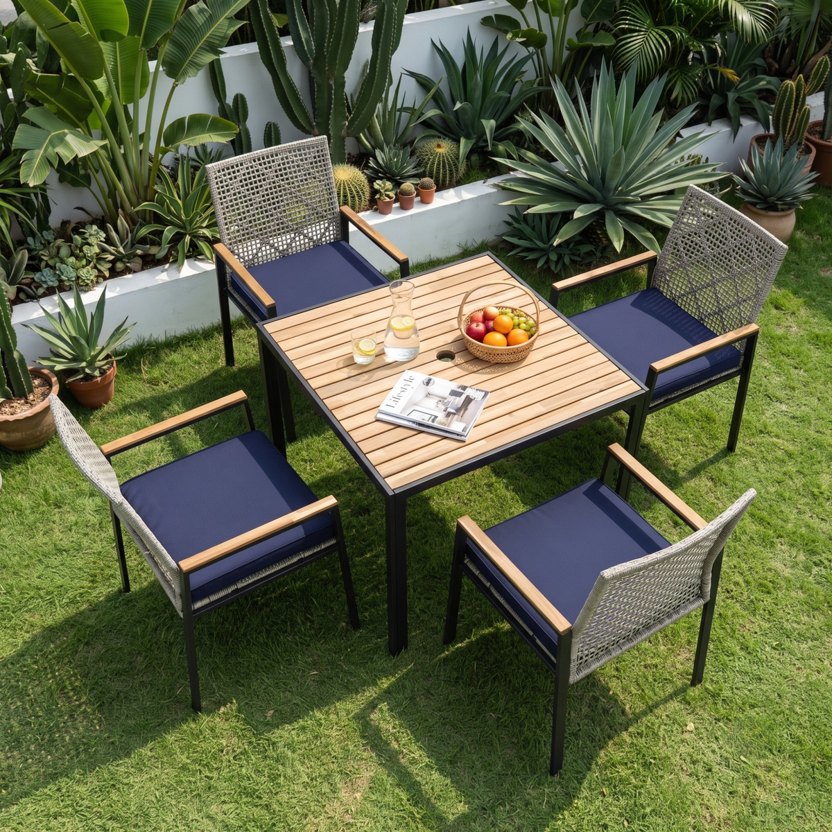 All Weather 5-Piece Patio Dining Table Sets