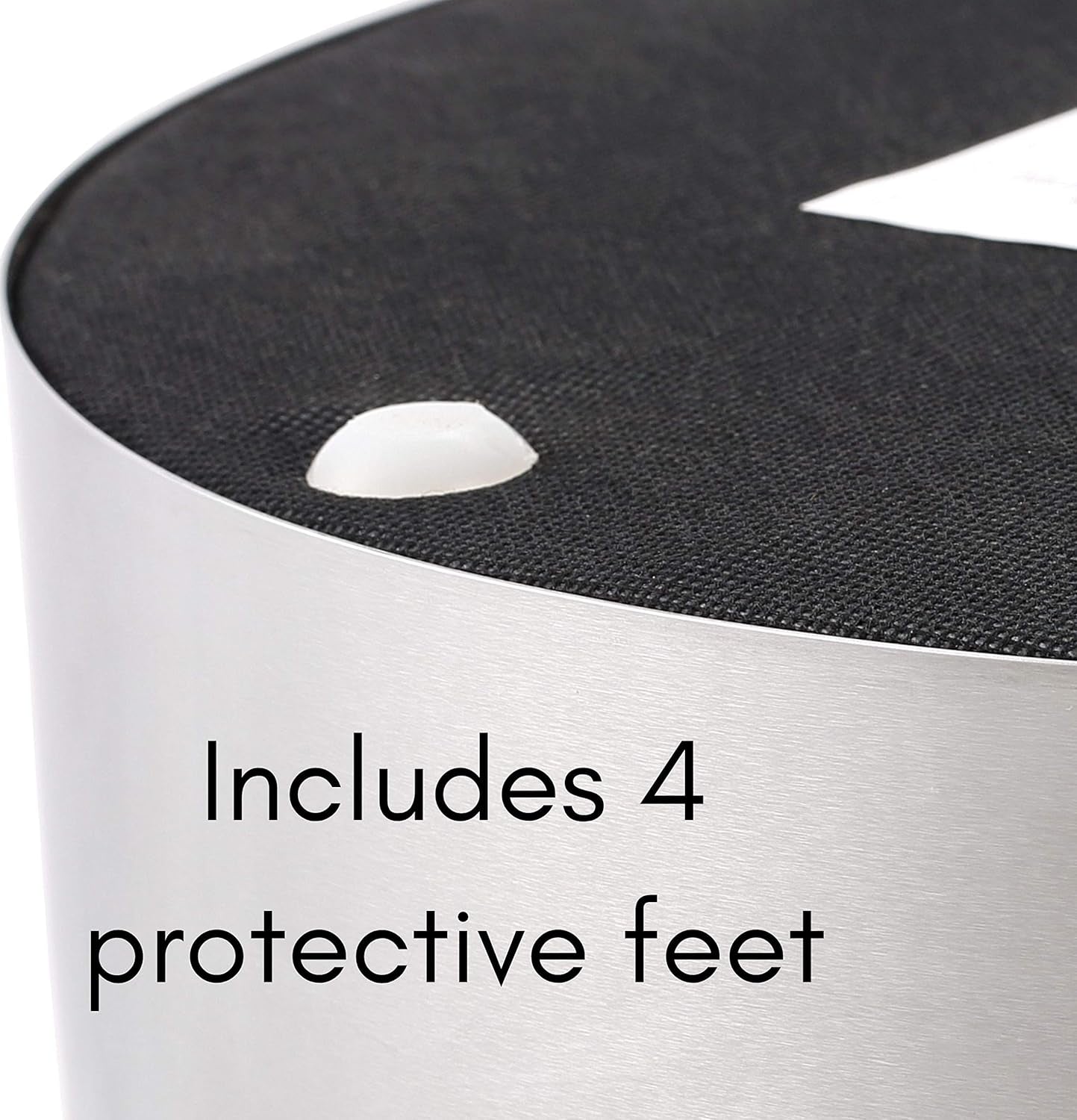 Sleek Round Ottoman Foot Stool Blue Memory Foam Padding