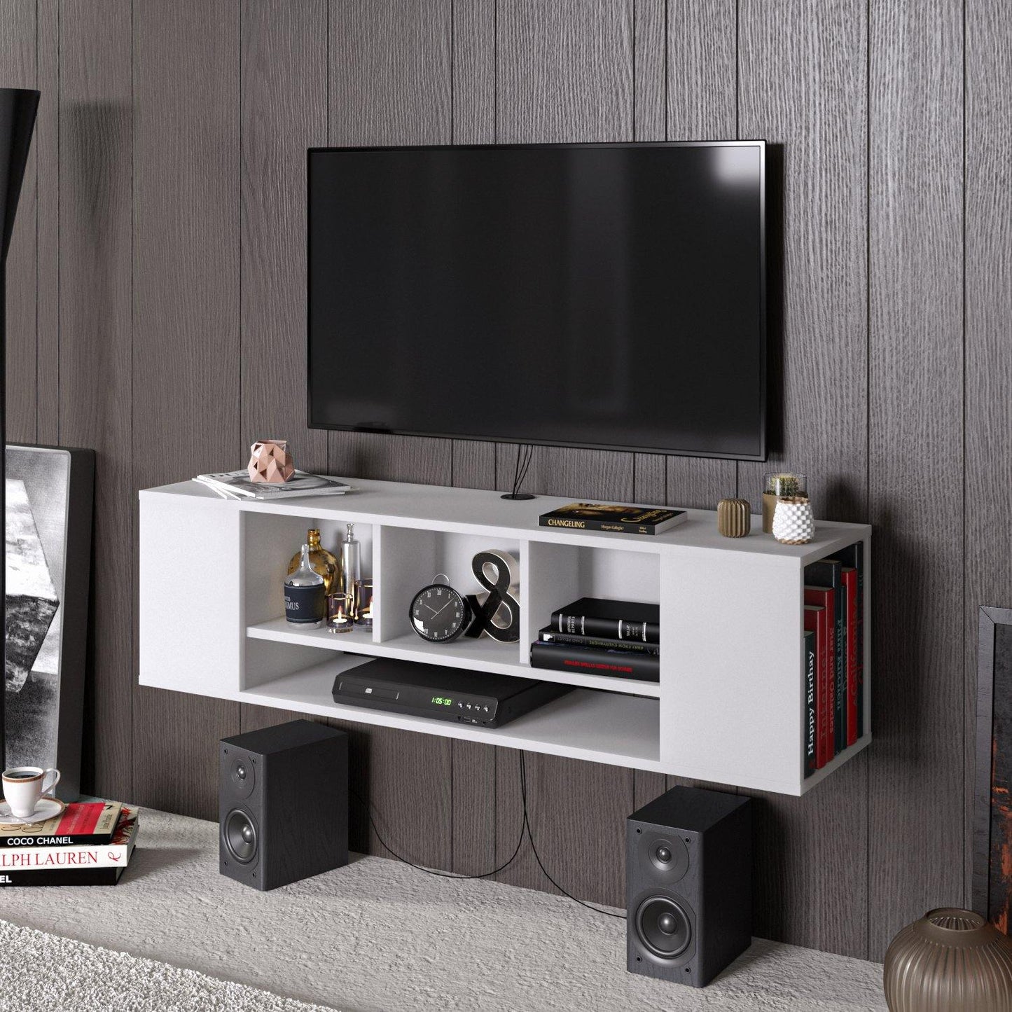 Paldi 53" Wide Floating TV Stand & Media Console