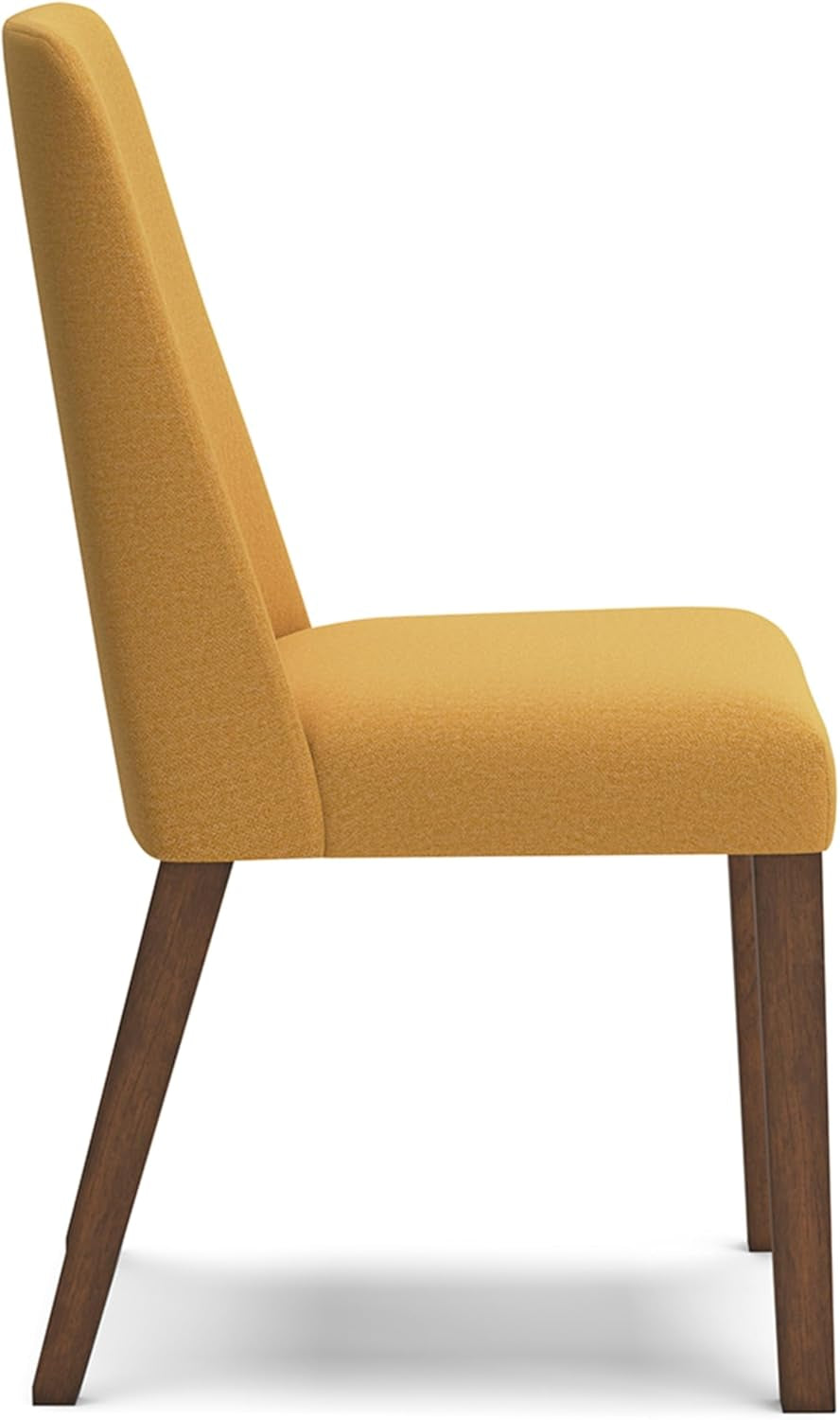 Lyncott Upholstered Dining Chair Yellow And Brown Foam Cushion