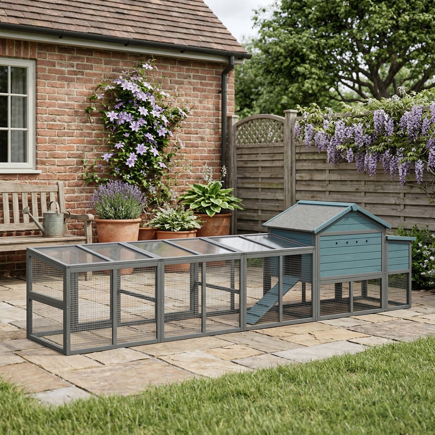 141" Large Wooden Chicken Coop