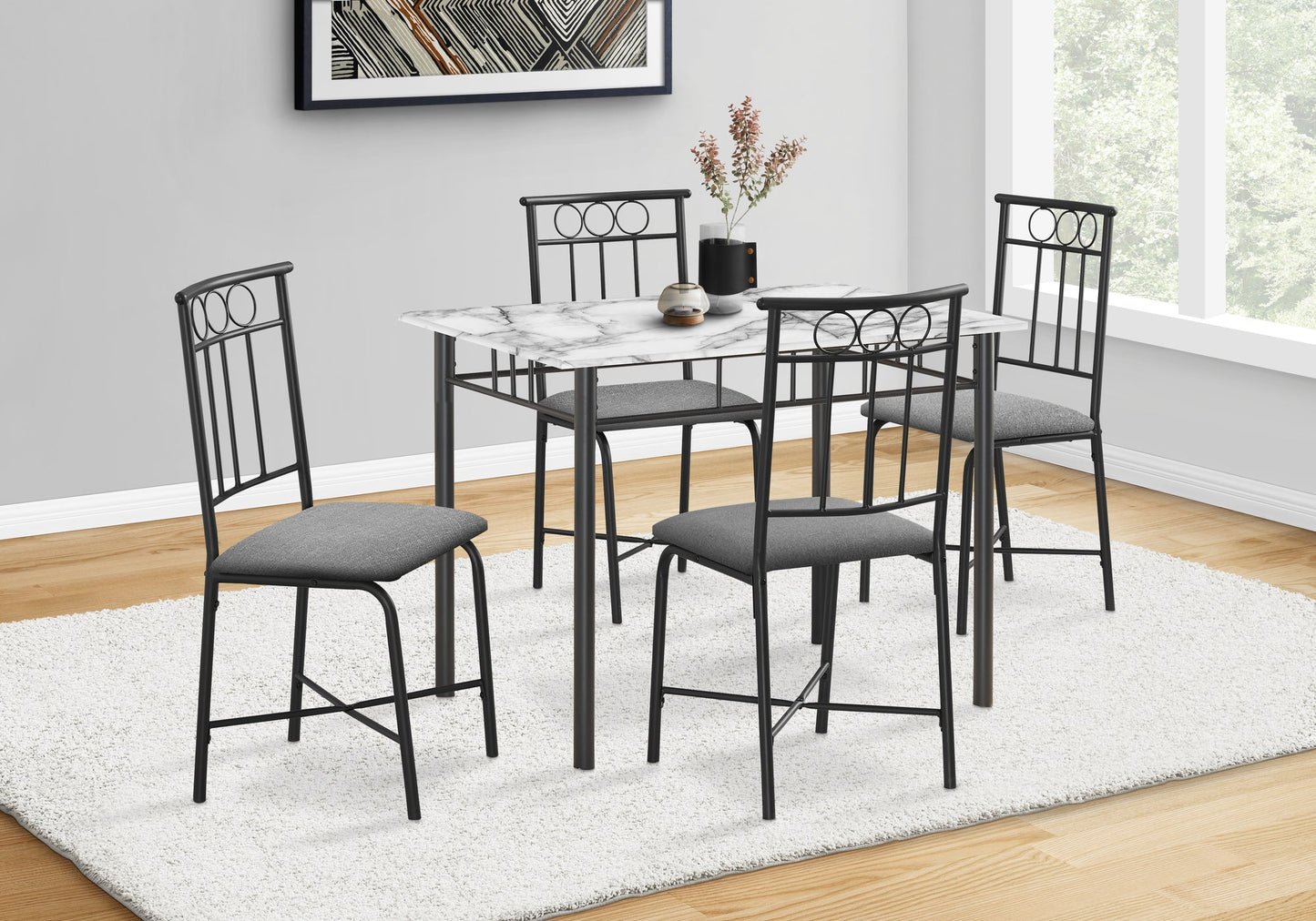 Contemporary 5-Piece Dining Table Set