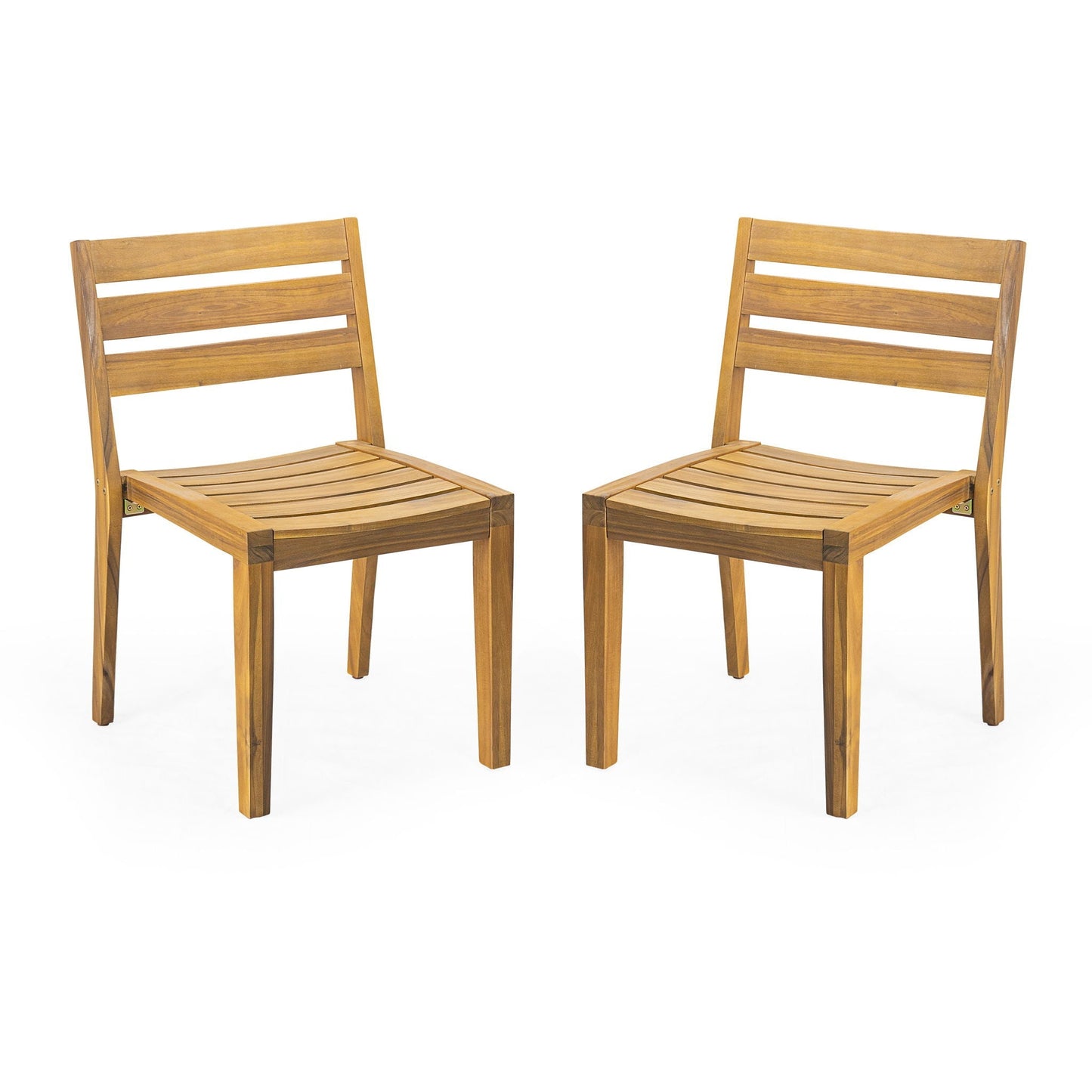 Outdoor Dining Side Chair (Set of 2) - Teak Finish