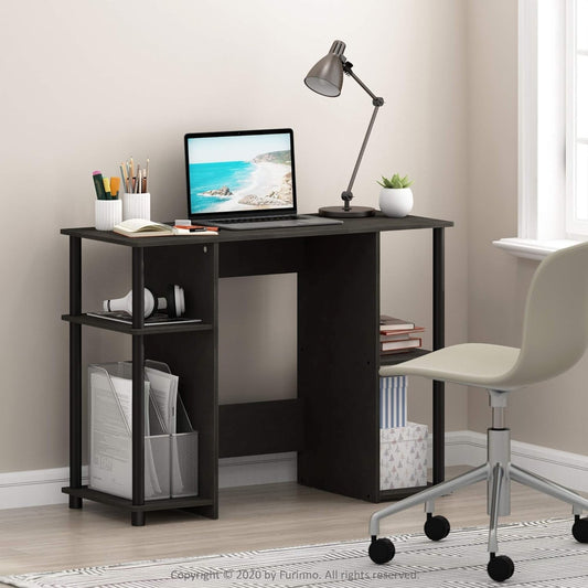 JAYA Computer Study Desk With Open Storage Espresso Finish