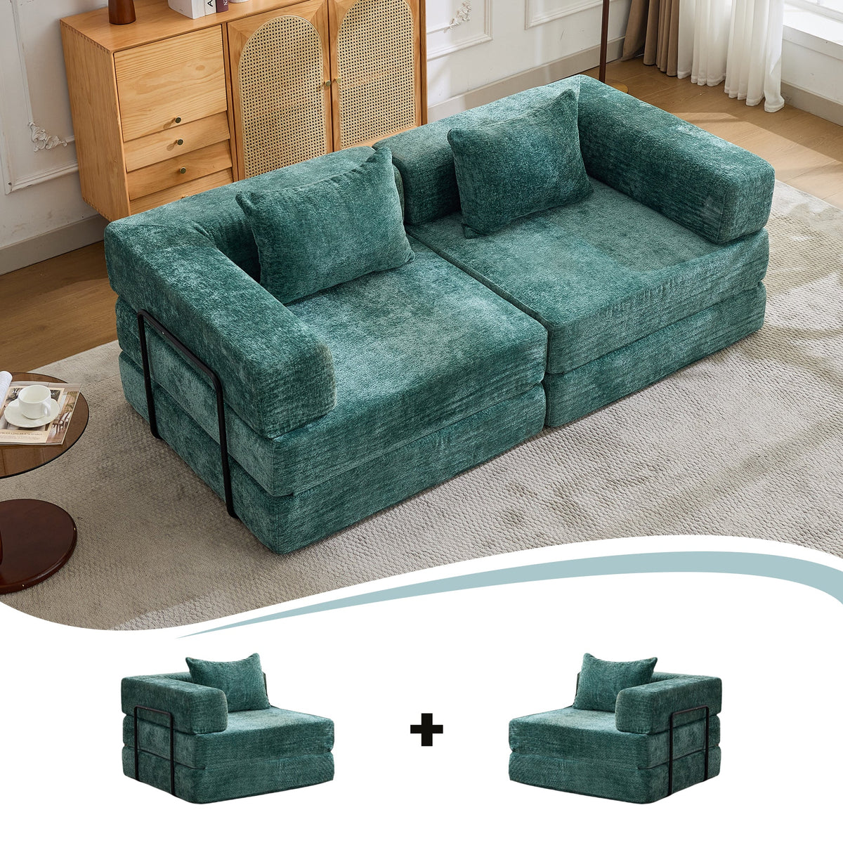 Compression Sofa: Convertible Floor Sofa Bed