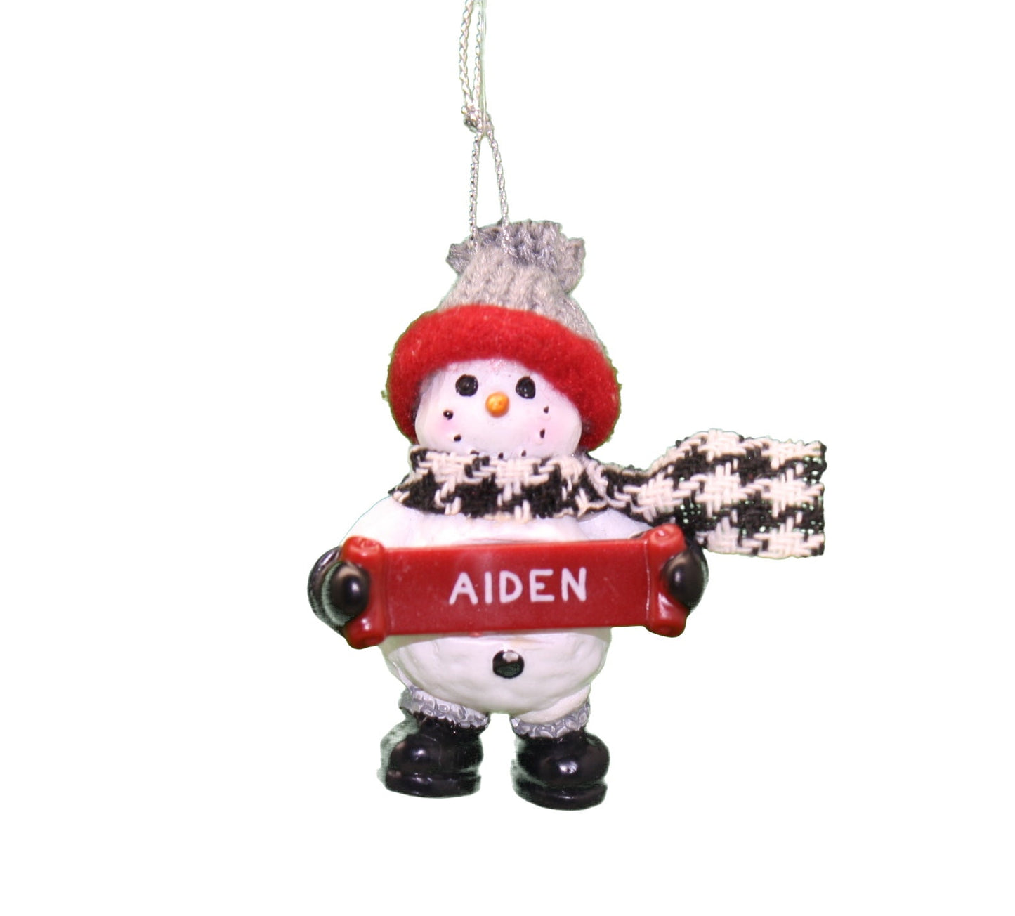 Cozy Snowman Ornament (Letters A - F) -