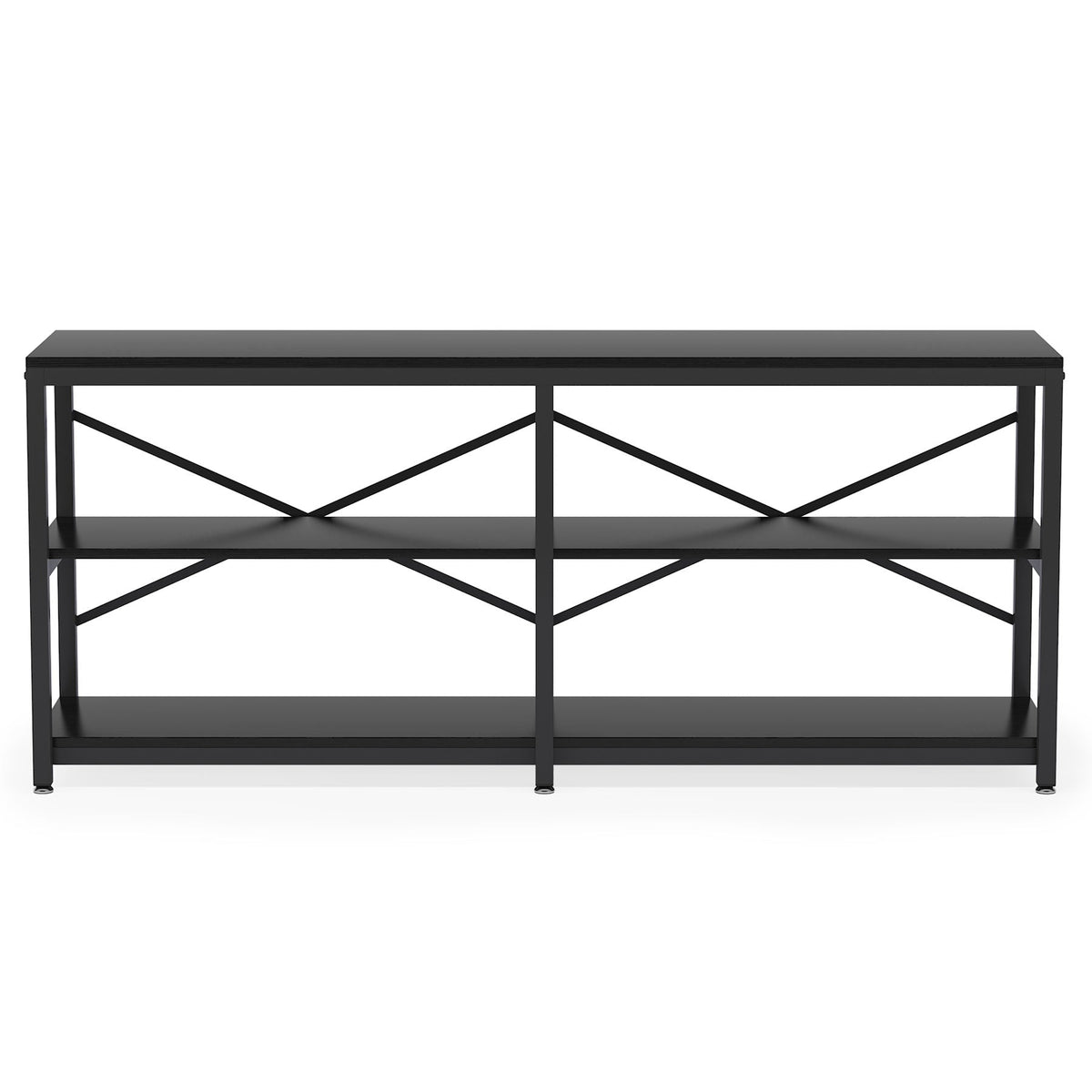 70.9" Extra Long Console Table with Storage Shelves