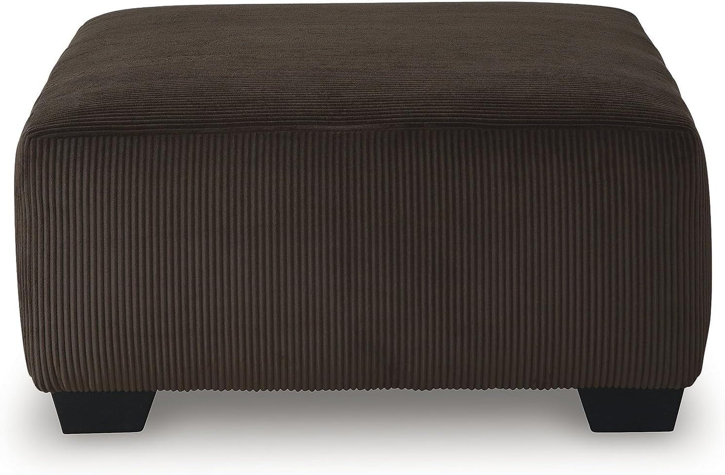 Ottoman Dark Brown Textured Stripe Statement Piece