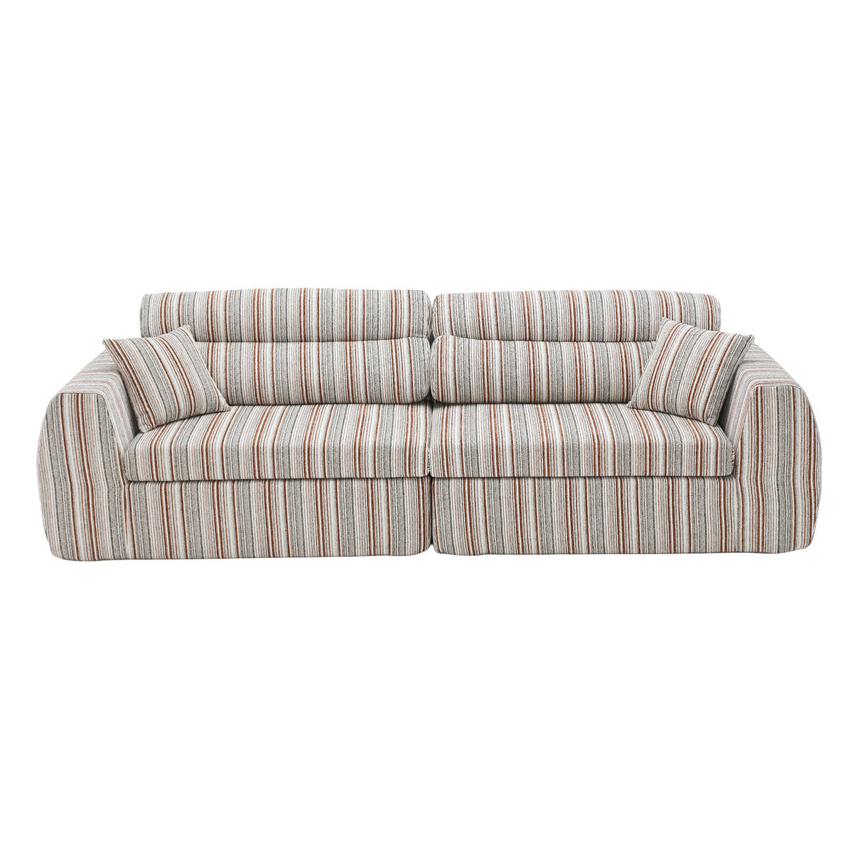 Woven Chenille Striped Compression Sofa