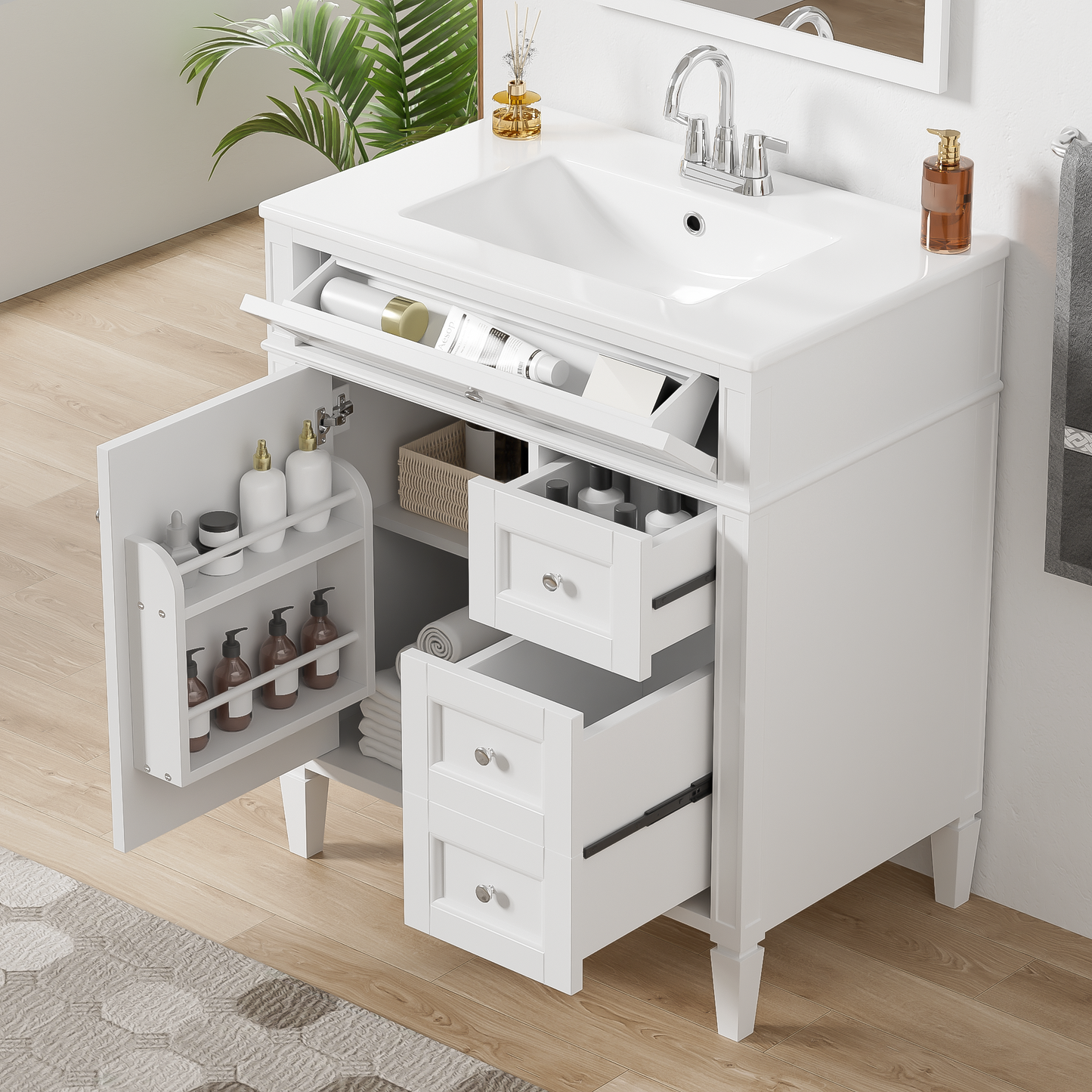 30'' Bathroom Vanity with Top Sink