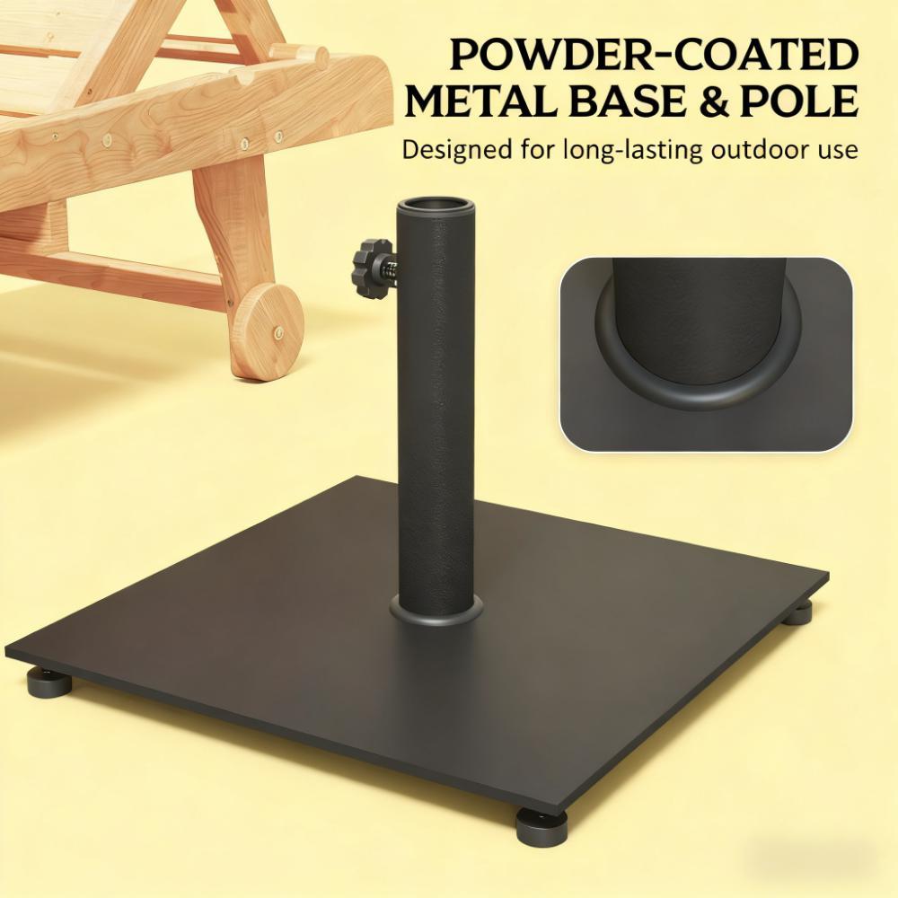 Convenient Metal Umbrella Stand Base with Adjustable Foot Pads