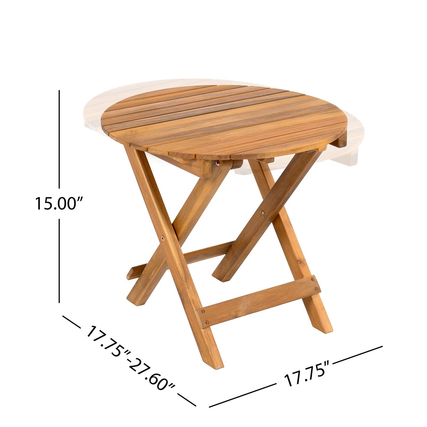 Patio Conversation Set with Foldable Acacia Wood Table and Cushioned Armchairs
