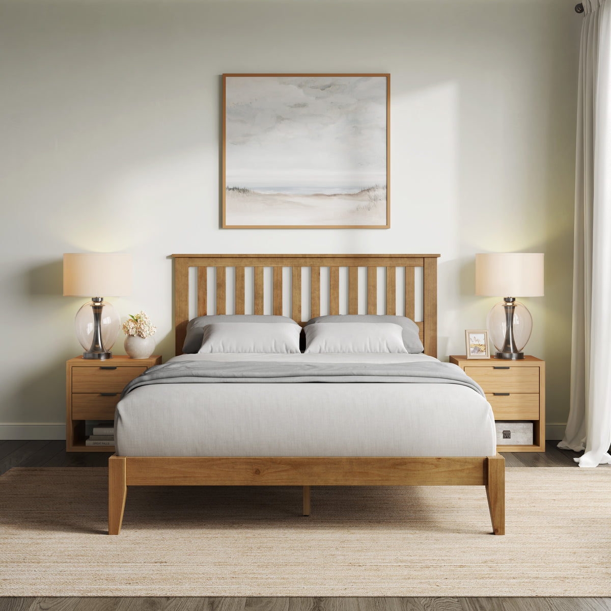 Malinda Mission Style Queen Panel Bed