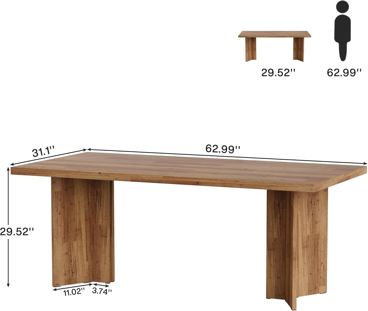 63" Farmhouse Executive Desk