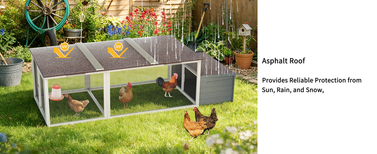 Large Chicken Coop with Run