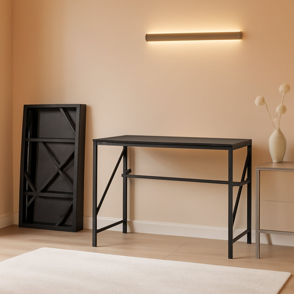 No Assembly Folding Desk for Small Spaces Home Office