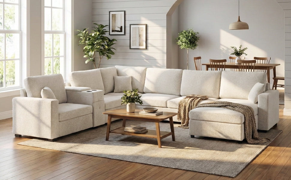 5-Seat Modular Sectional Sofa Couch