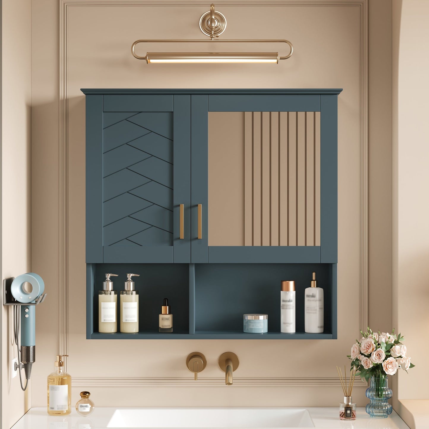 2-in-1 Bathroom Mirror Cabinet