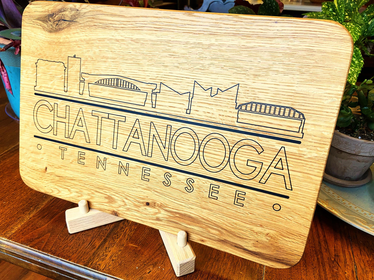 Chattanooga Skyline Charcuterie Board - Handmade White Oak