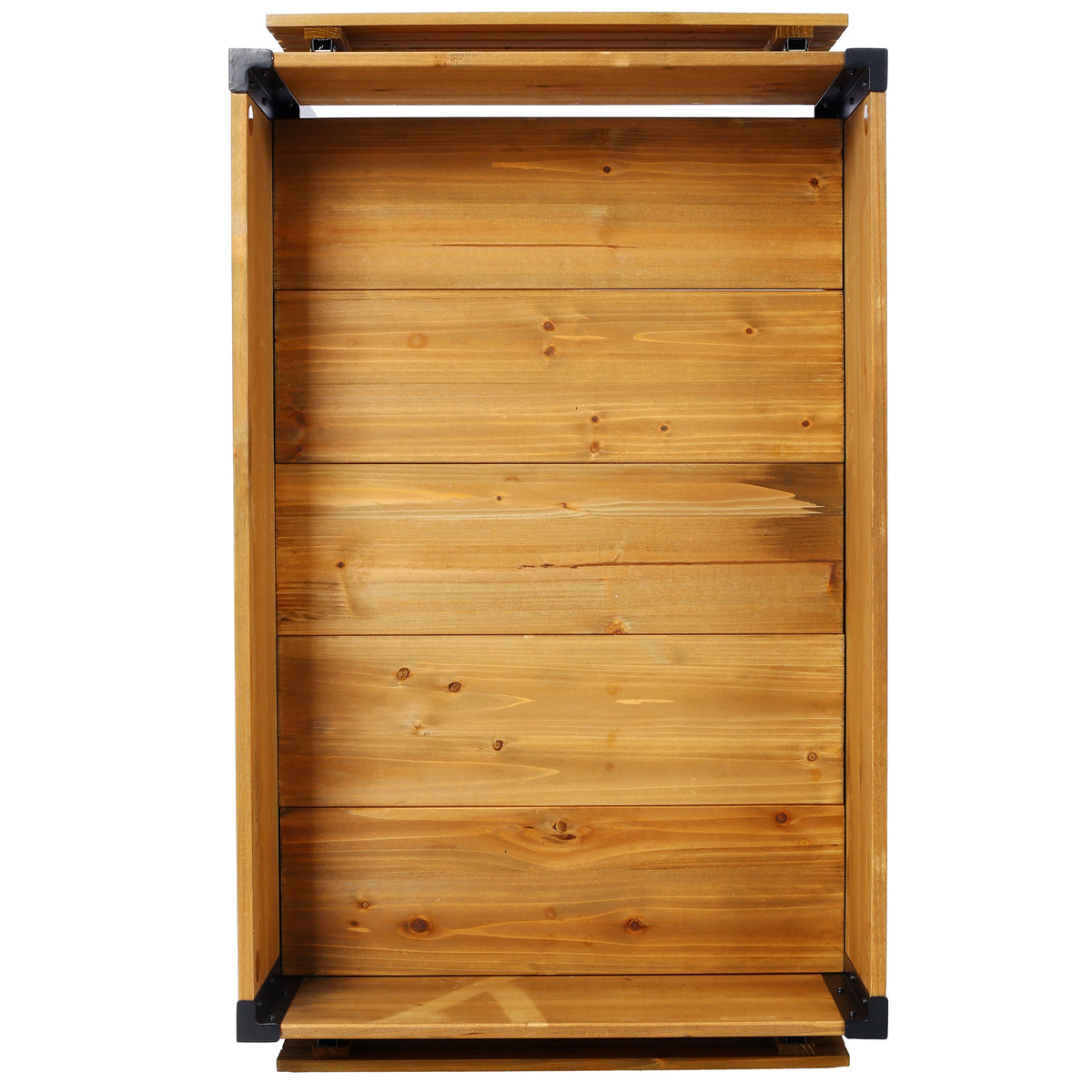 Raised Garden Bed with Metal Legs and Folding Storage Shelf