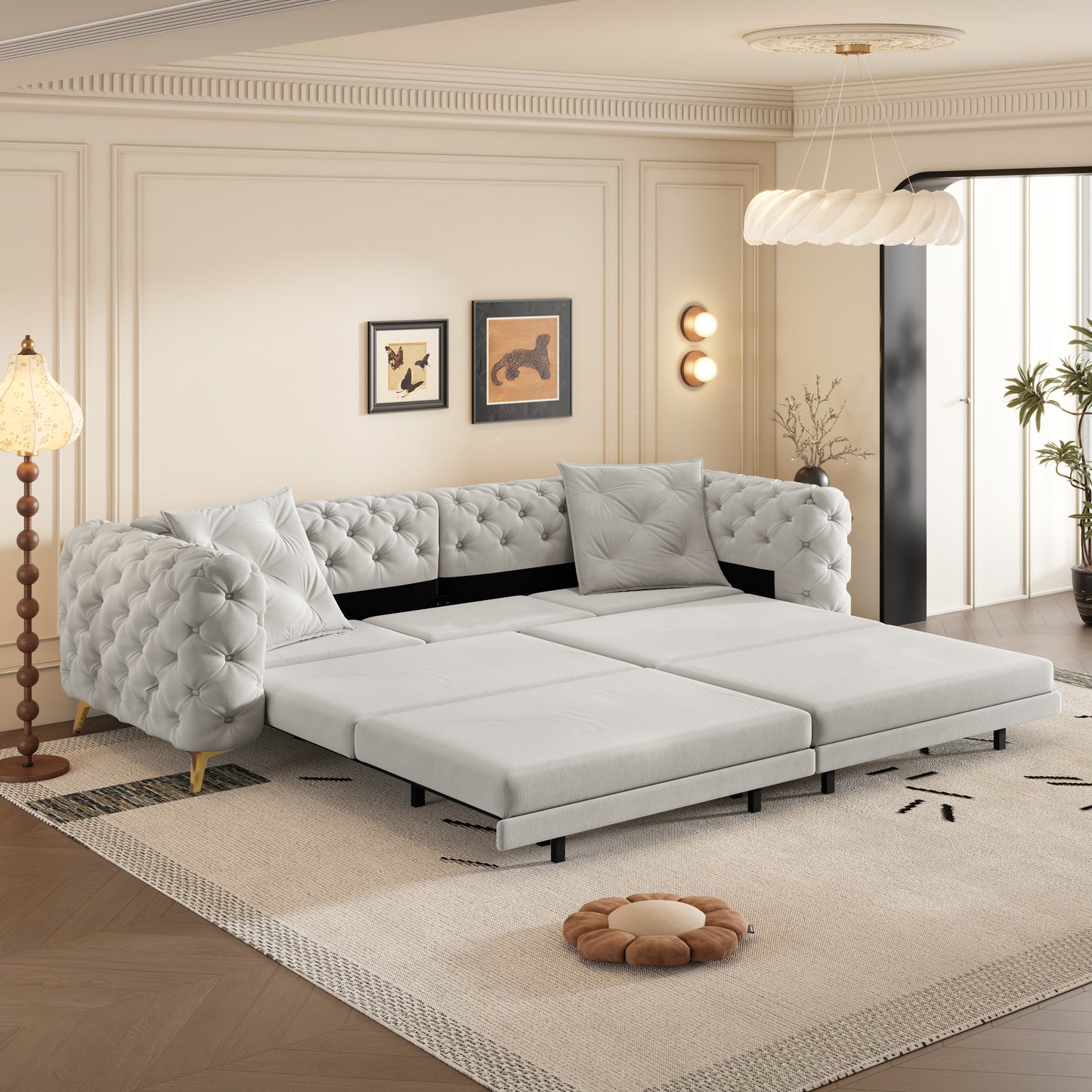 3-in-1 Convertible Sleeper Sofa