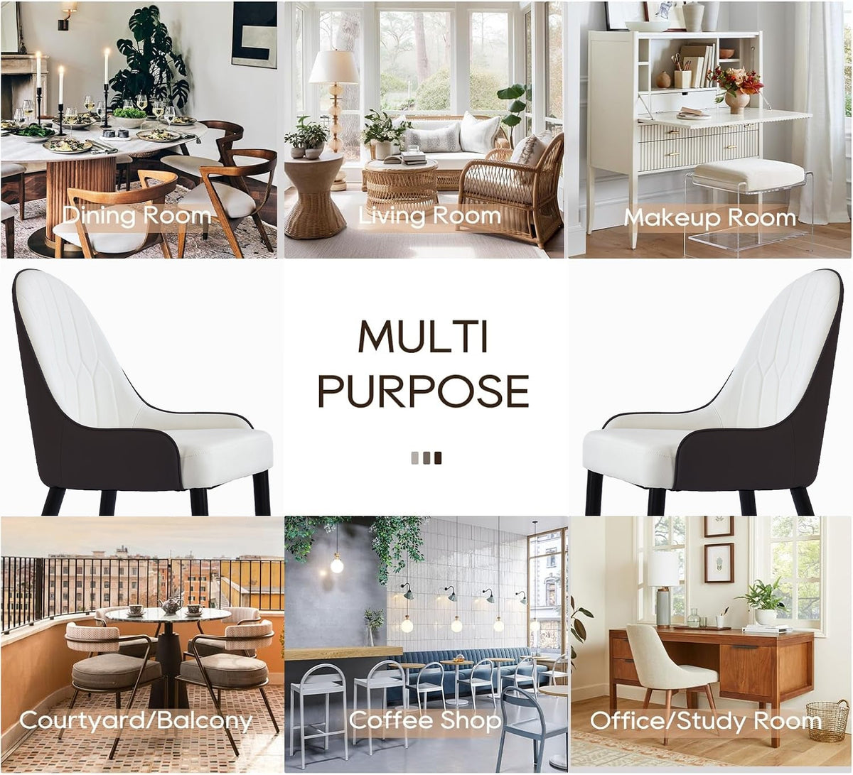 Modern PU Sponge-Filled Dining Chair Set