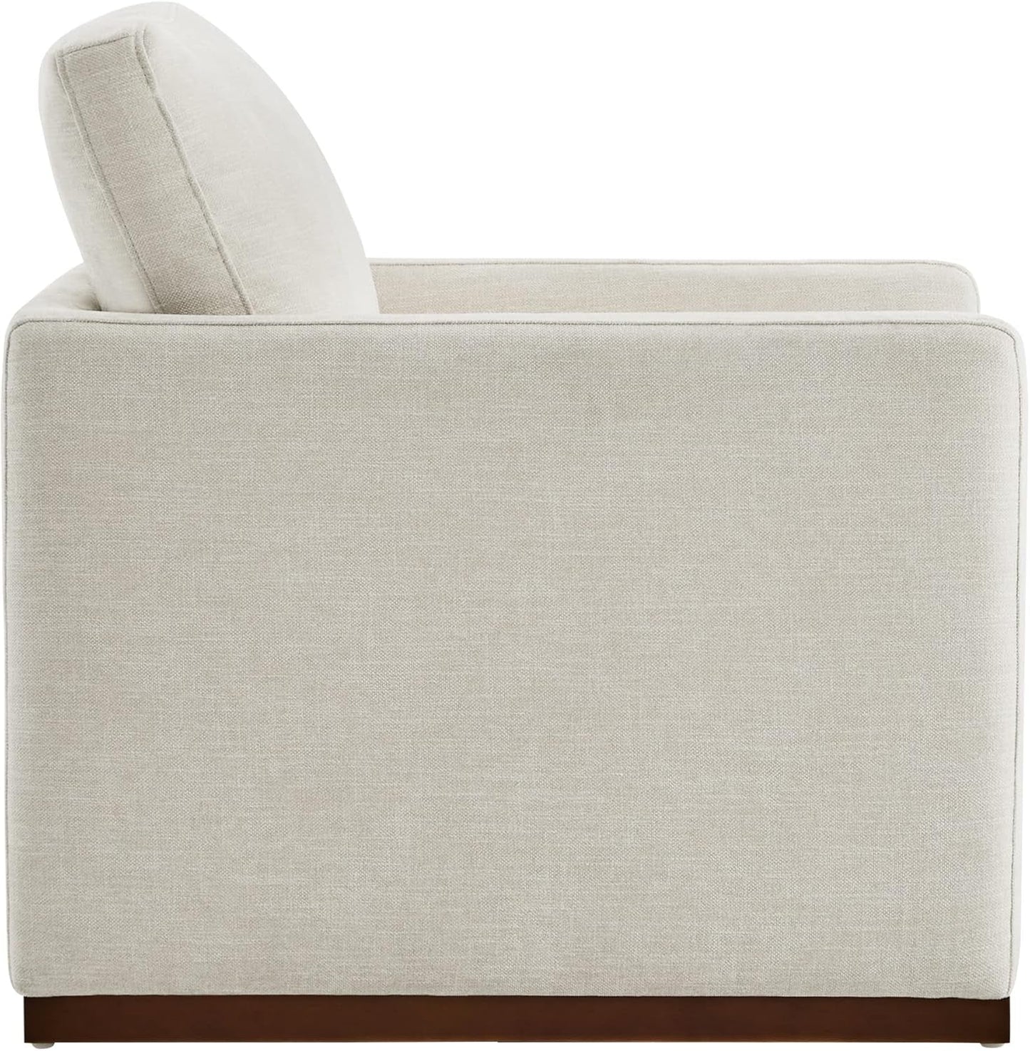 Swivel Linen Accent Armchair Mid Century Modern 360 Swivel