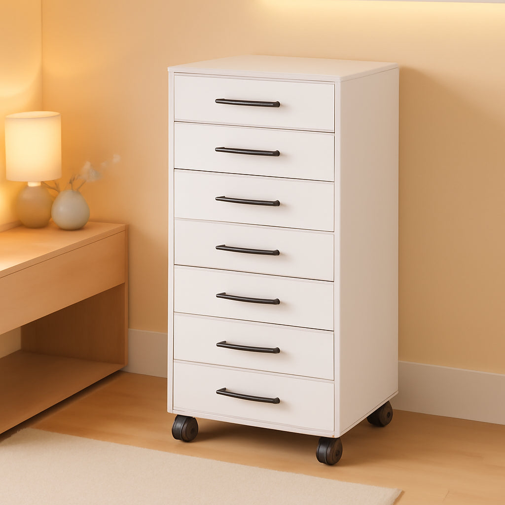 White 7 Drawer File Cabinet Storage For Home Office