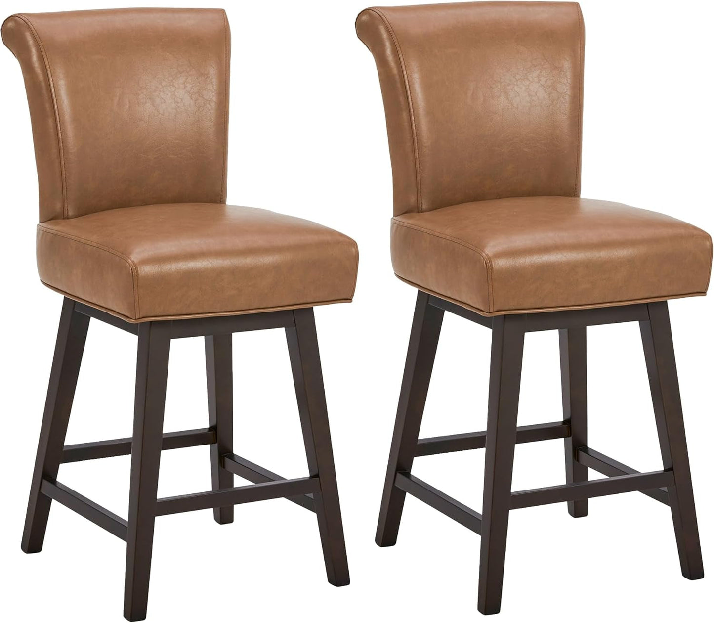 26 Inch Counter Height Swivel Bar Stools Set of 2