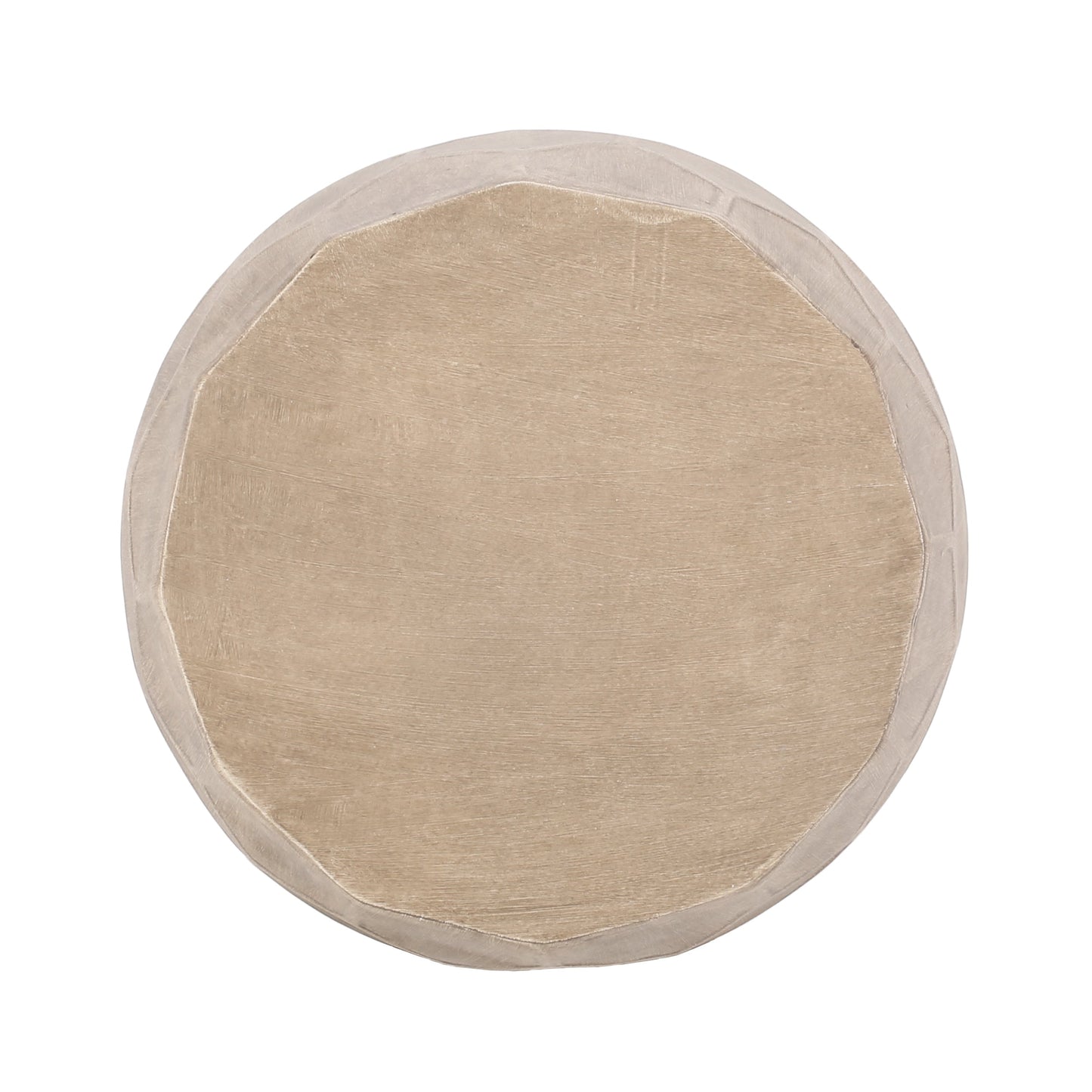 Boho Outdoor Lightweight Concrete Side Table with Honeycomb Pattern in Natural Finish, Magnesium Oxide, 15.25 x 15.25 x 18.25 inches